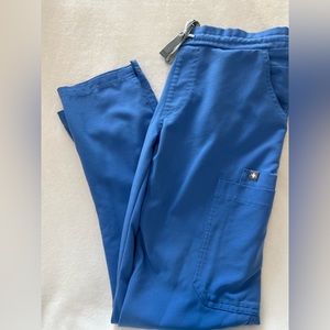 Seal blue FIGS scrub pants